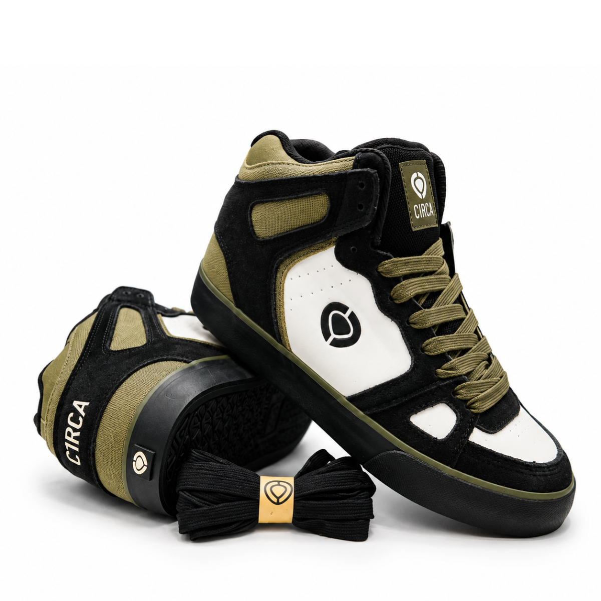 JET BLACK/MILITARY OLIVE | SUEDE | SYNTETIC NUBUCK 100165-JBMO