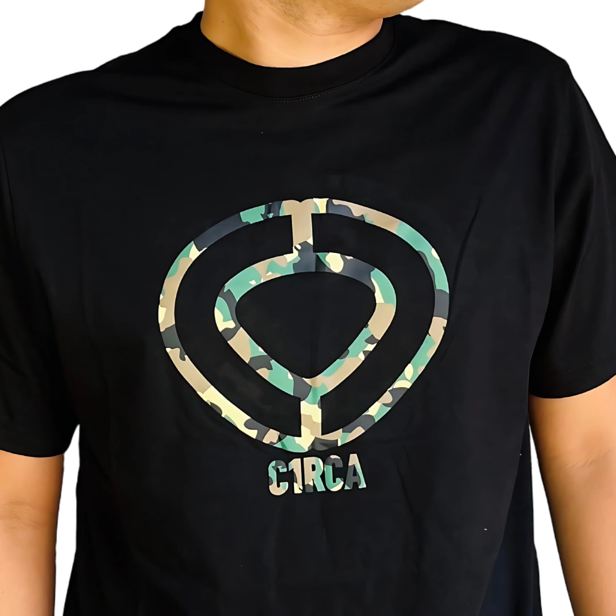 CAMISA MANGA CORTA LOGO PLUS TE ES BLACK/CAMO