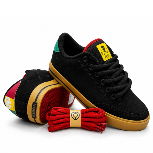 BLACK/RASTA/GUM | CANVAS | PU LEATHER 100000 - BKRG