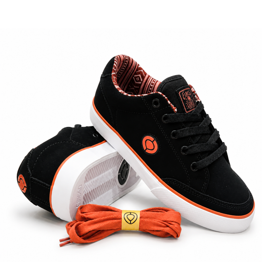 BLACK/RED/WHITE |  SYNTETIC NUBUCK 100134- BKRW