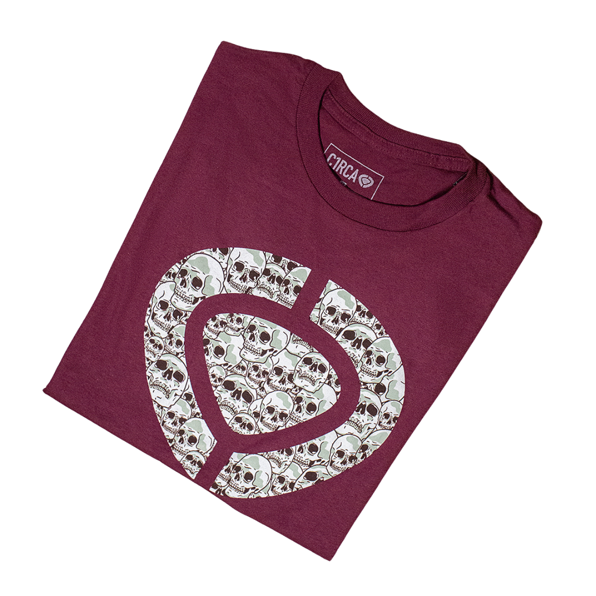ICON SKULL TEE BURGUNDY