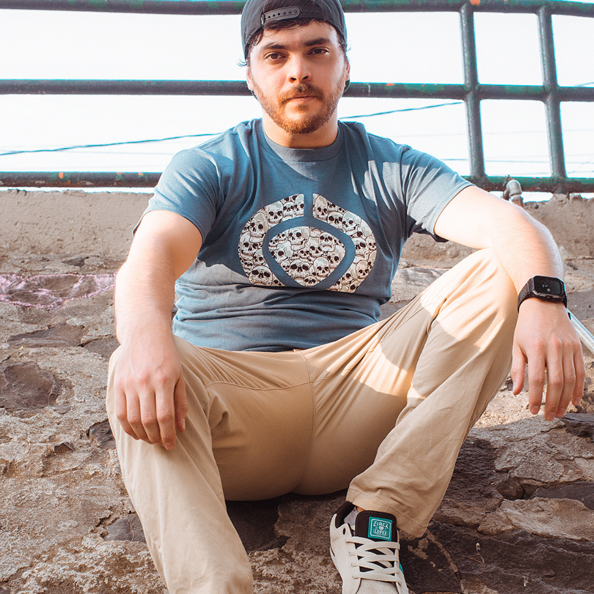 ICON SKULL TEE OCEAN DEPTH